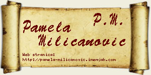 Pamela Milicanović vizit kartica